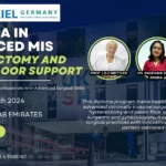 Banner for Diploma in Advanced MIS Hysterectomy and Pelvic Support Program featuring modern medical imagery and course details.