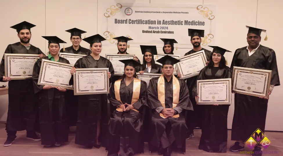 Image of the graduates of Board Certification in Aesthetic Medicine in Dubai